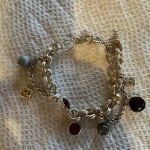 David Yurman Gold and Stone Bracelet